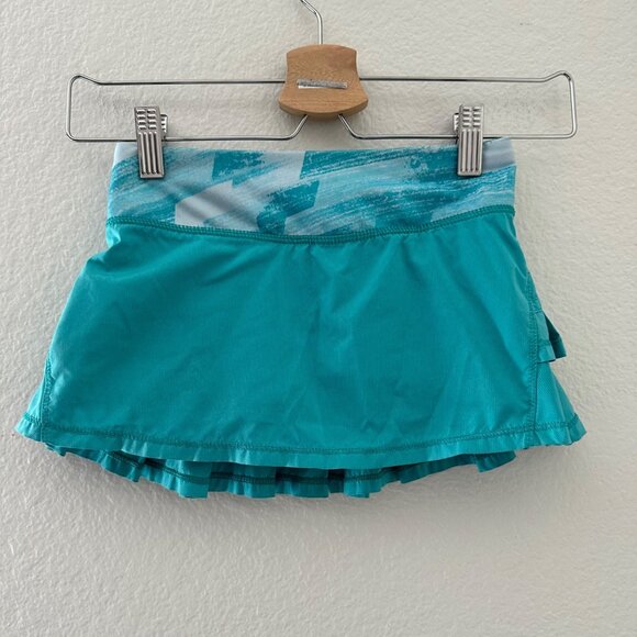 Lululemon Ivivva Girls The Pace Pleated Skort Tennis Blue Size 6 - Picture 1 of 7